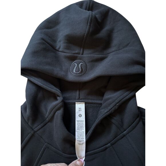 Lululemon Scuba Sleeveless Hoodie Pullover Black Women’s Size M/L Relax Oversize - Picture 3 of 5